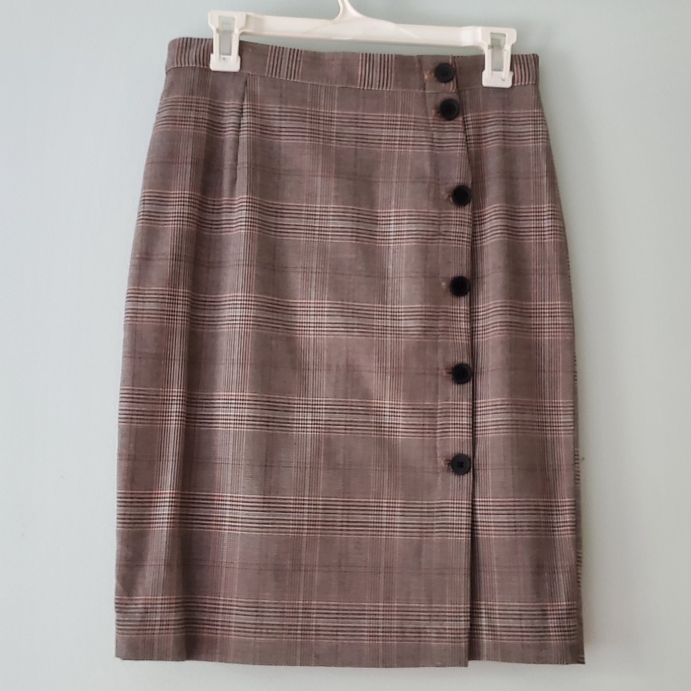 H&M Plaid Pencil Skirt